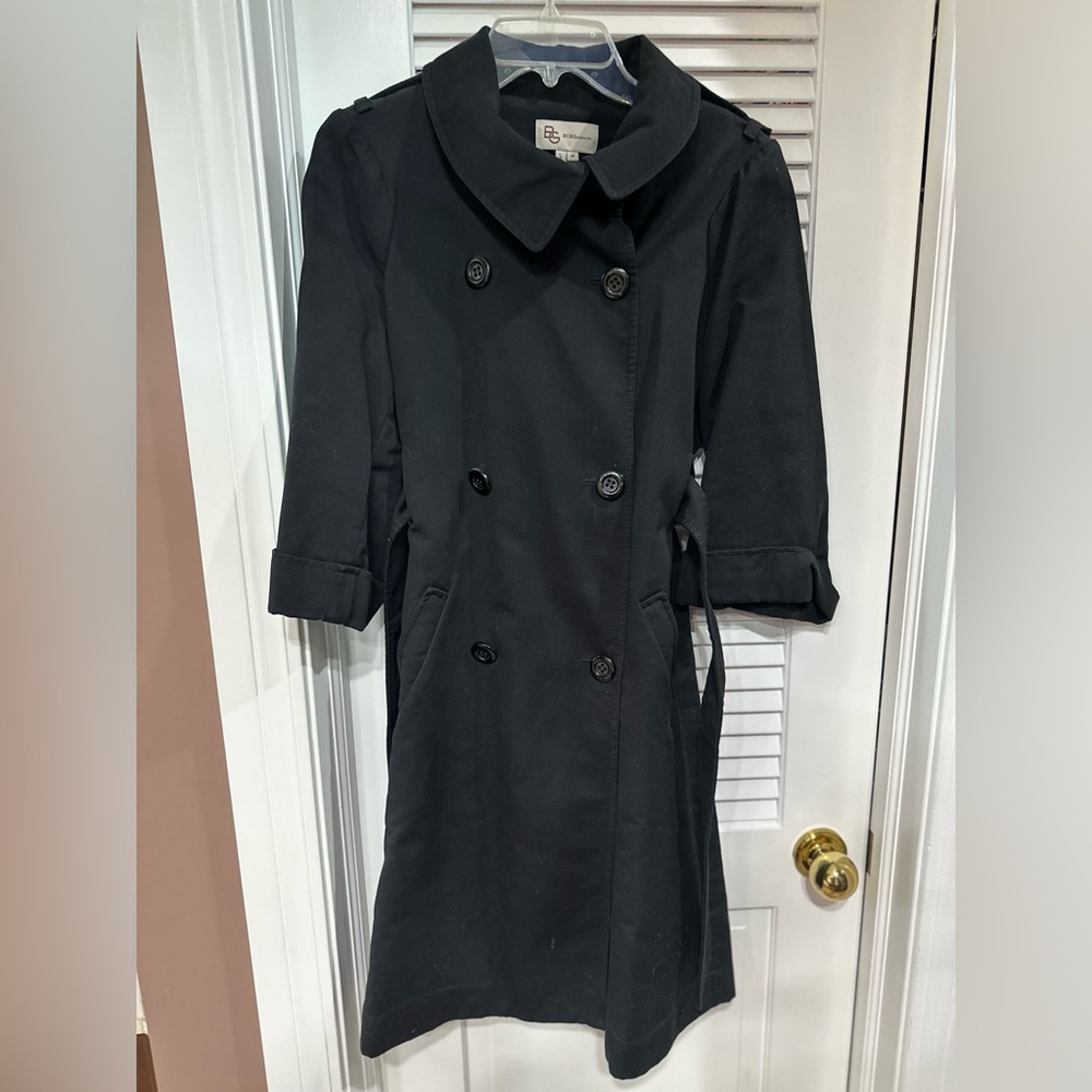 Bcbgeneration black trench coat size M